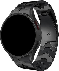 Strap-it Samsung Galaxy Watch 4 Classic 46mm Stahl-eisen Armband (Schwarz)