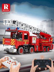 Reobrix Konstruktionsspielsteine 22005 Feuerwehr Leiterwagen Moc Klemmbausteine 3266 PCS