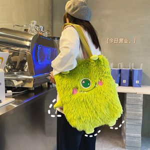 Frauen japanische Plüsch Handtasche Stickerei kleine Monster Plüsch Studentin Umhängetasche weibliche Tasche
