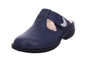 Finn Comfort Belem, Damenpantolette, Bequem, Atlantic, Leder, NEU - Damenschuhe Pantolette /  Zehentrenner, Blau, leder (nube)