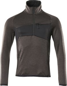 Fleecepullover mit kurzem Reißverschluss Dunkelanthrazit/Schwarz, Gr. S MASCOT 18003-316-1809