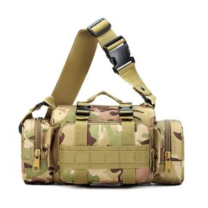 Taktische Hüfttasche in Multitan, 3in1 Combat Hip Bag als Bauchtasche, Umhängetasche oder Tragetasche mit MOLLE System
