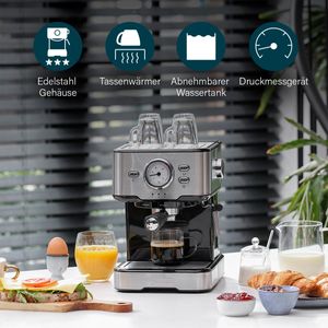Princess 249412 Hebel-Kaffeemaschine 2in1