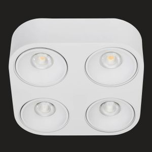 AEG Lampe Leca LED Wand- und Deckenleuchte 4flg weiß | 4x 9W LED integriert (COB-Chip), (850lm, 3000K) | Stufenlos dimmbar über Wanddimmer