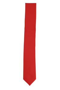 Fabio Farini - einfarbige und elegante Krawatte in 6 cm und 8 cm zur Auswahl, Farbe:Rot, Breite:6cm