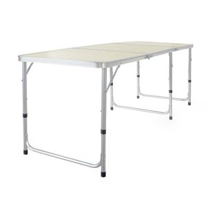 Toboli Campingtisch klappbar 180x60x70cm höhenverstellbar 54/61/70cm Klapptisch Aluminiumrahmen und Tischplatte aus MDF tragbarer Multifunktionstisch Buffettisch Camping Tisch Garten