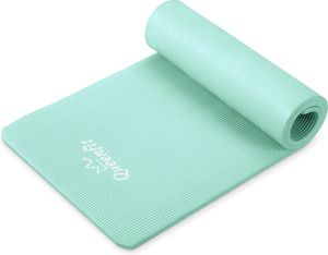 Queenfit podložka na cvičení 1,5 cm - 180x61 cm - podložka na cvičení pro pilates, jógu a fitness - protiskluzová podložka na jógu - mořská modř