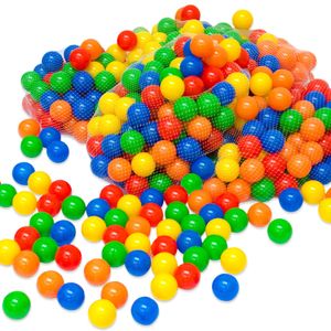 100 bunte Bälle für Bällebad 5,5cm Babybälle Plastikbälle Baby Spielbälle