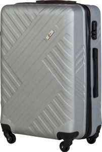 Xonic Design Reisekoffer - Hartschalen-Koffer mit 360° Leichtlauf-Rollen - hochwertiger Trolley mit Zahlenschloss in M-L-XL oder Set (Silber L, mittel)
