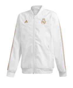 Adidas REAL MADRID ANTHEM JACKET Trainingsjacke weiß-gold Kinder