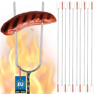 KOTARBAU® 10er Set Grillspieß 140 cm Barbecuespieß zum Grillen Lagerfeuer