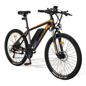FAFREES 26 Zoll E-Bikes MTB Elektrofahrrad Citybike Mountainbike 250W 36V 10AH 25km/h mit LED-Licht, Max Bis 120kg, Schwarz