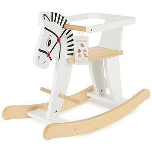 Zebra Schaukelpferd ab 1 Jahr | Holz Schaukelpferd Baby | Schaukeltier Baby | Holz Pferd Schaukel Baby | Baby Schaukelwippe | Zebra Schaukeltier
