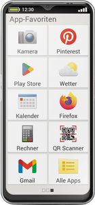 Emporia SMART.6 16,7 cm (6.58") Android 13 5G USB Typ-C 6 GB 128 GB Schwarz, Silber