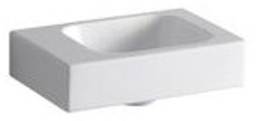 Geberit Handwaschbecken iCon 380 x 280 mm, ohne Überlauf mit Hahnloch rechts weiß