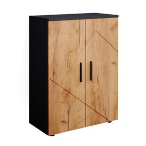 Vicco Midischrank Irma, 60 x 81 cm, Anthrazit/Goldkraft Eiche