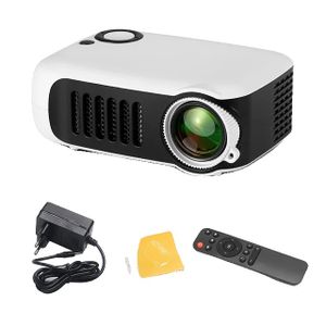 Mini projektor, 3D LED videoprojekce, herní funkce, bílý, zástrčka EU