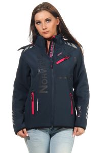 Geographical Norway Damen Softshell Jacke Model: G-ROSE, Farbe: Navy/F.Pink, Größe: L