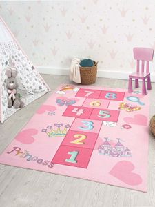 Happy Life Kinderteppich; Farbe: Pink; Größe: 140 x 200 cm