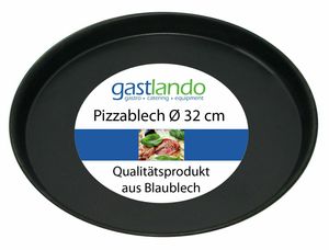 10 x Pizzablech aus Blaublech rund Ø 32 cm