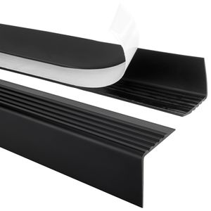 QUEST PVC Rutschfestes Treppenprofil mit Kleber, 50x42mm, schwarz, 150cm