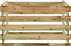 vidaXL Lamelový kompostér 120x120x70 cm Impregnované borovicové dřevo