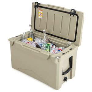 COSTWAY 47L Isolierbox Kühlbox tragbar, Wärmebehälter mit Flaschenöffner und Abflusssystem, Thermobox Speisetransportbehälter für Camping Picknick