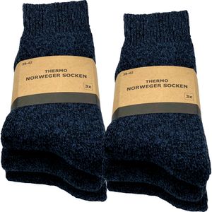6 Paar Herren Thermo Norweger Socken | Wollsocken | Wintersocken | Vollplüsch