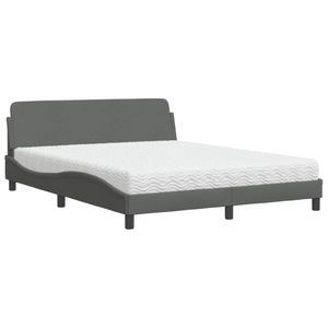 vidaXL Posteľ s matracom "Dover" tmavo šedá 160x200 cm látka
