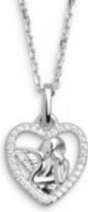 Xenox XS3552 Halskette mit Anhänger Damen Herz Schutzengel Sterling-Silber