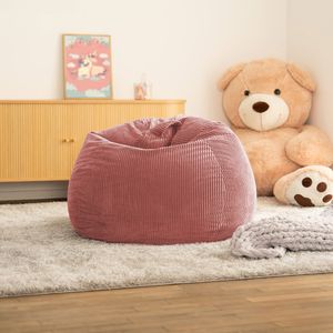 HOME DELUXE Sitzsack CALM  Rosa - 110 x 70 x 100 cm|Beanbag, Sitzkissen, Bodenkissen, Sitzsack für Kinderzimmer