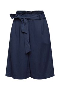 Esprit Shorts im Paperbag-Stil mit Bindegürtel, navy