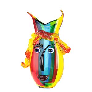 Casablanca by Gilde  Glasart Design-Vase Rainbow  durchgefärbt, handgearbeitet H. 37 cm,39599