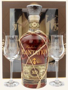 Plantation Barbados Extra Old Rum mit Gläsern 0,7 L