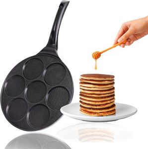 Augenpfanne, Spiegeleipfanne, Pancakes-Pfanne, 7x Form Maker Eierpfanne für Pancakes Spiegelei 27cm
