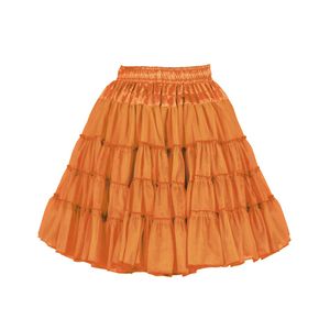 Kostüm Zubehör Petticoat Rock 2 lagig Karneval Fasching orange