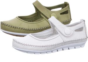 Gemini 003121-01 topánky dámske baleríny slip-on mokasíny, veľkosť:39 EU, farba:White