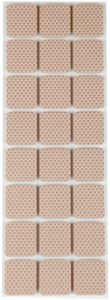 Anti-Rutsch Pads Bodengleiter beige selbstklebend in rund und eckig auswählbar (Eckig 28 x 28 mm)