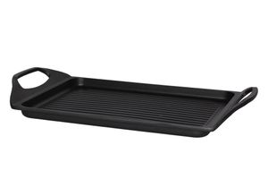 Maku Aluminium Grillpfanne, Grillplatte, 45 x 27 cm, Antihaftbeschichtung, für Induktion- Gas- Elektro- und Ceran-Kochfelder