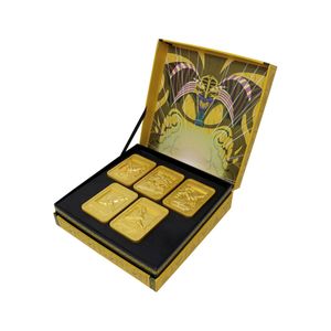 Yugioh Exodia the Forbidden One Ingot Set Gold Plated Metal Cards Fanatikk
