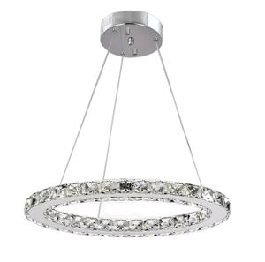 Kristall Kronleuchter, LED Beleuchtung, Luxus Dekor, 1Ring D30cm, Kaltweiß