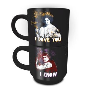 Star Wars - Han & Leia - Keramik Tasse stapelbar - je 280 ml