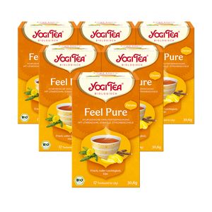 6 x BIO YOGI TEA Feel Pure Zitrone | 6 x 30,6g