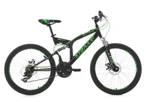 Kinder-Mountainbike 24 Zoll  Fully Xtraxx (schwarz-grün)