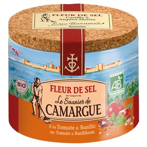 Bio Le Saunier de Camargue Fleur de Sel Tomate Basilikum 125g