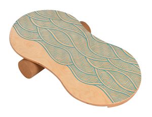 Woodboard Balance-Board Starter Set nachhaltiges Material aus Ahorn Holz & Kork Ganzkörper & Koordination Training, Form:oval