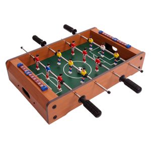 Mini futbalový stôl HWC-J68, stolný futbal vrátane príslušenstva, drevo 51x31x10cm
