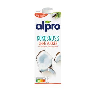 Alpro Kokosnussdrink ungesüßt mit Calcium und Vitaminen 1000 ml