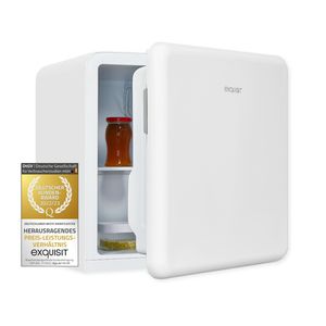 Exquisit Mini Kühlschrank CKB45-0-031F weiss | Kühlbox | 47 Liter Nutzinhalt | Hotelkühlschrank | Retrostyle