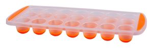 Eiswürfelform Eiswürfelbehälter Eiswürfelbereiter Eiswürfelbox Eiswürfel Silikon, Farbe:orange